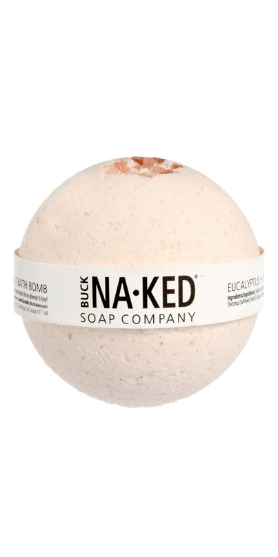 Buck Naked Soap Company bomba de baño de sal del Himalaya con eucalipto