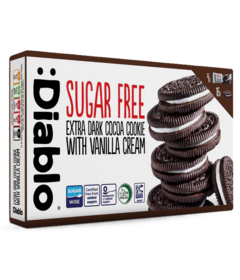 Diablo Sugar Free Extra Dark Cocoa Cookie with Vanilla Cream