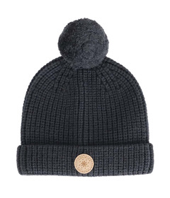 Calikids Knit Hat with PomPom Black Ink