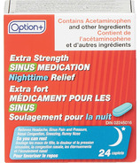 Option+ Extra Strenght Sinus Medication Nighttime Relief