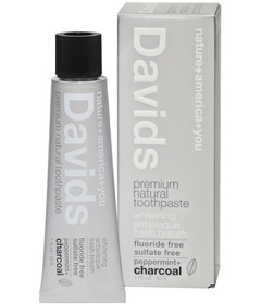 Davids Premium Toothpaste Charcoal + Peppermint Travel Size