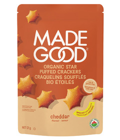 image of MadeGood Organic Star Puffed Crackers Cheddar with sku:200706
