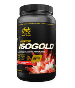 PVL Gold Series ISOGOLD Whey Protein Isolate Shake Strawberry Milkshake