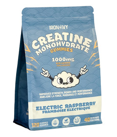 Iron Ivy Creatine Monohydrate Gummies Electric Raspberry