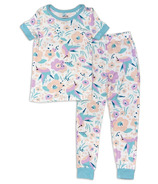 Silkberry Baby Short Sleeve Pajama Set Hummingbird Garden