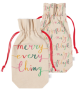 Now Designs Wine Bags Set Merry Everything