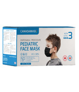 CANADAMASQ masques faciaux pédiatriques jetables, noir