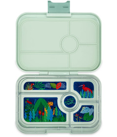 Yumbox Tapas 4 Compartment Bento Box Pistachio Green Jungle