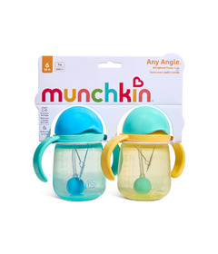Munchkin Any Angle Weighted Straw Cup Blue & Yellow