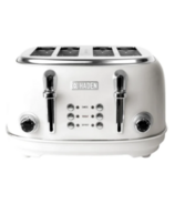 Haden Heritage 4-Slice Wide Slot Toaster Ivory White