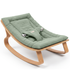 Comfy Cubs Baby Rocker Recliner with Quilted Muslin Cotton Cushion Fern