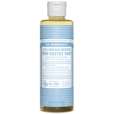 Dr. Bronner\'s Organic Pure Castile Liquid Soap Baby Unscented 8 Oz Dr. Bronner\'s Organic Pure Castile Liquid Soap Baby Unscented 8 Oz