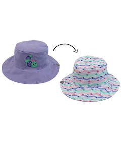 FlapJackKids Kids Reversible Mixed Sun Hat Caterpillar