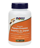 Enzymes de papaye à mâcher de NOW Foods à la menthe & chlorophylle