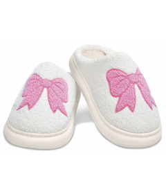 iScream Slippers White Cozy Bows