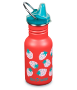 Klean Kanteen Classic Kids Bottle Narrow with Sippy Cap Coral Strawberries