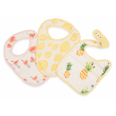 Little Unicorn Deluxe Muslin Classic Bib Set Pink Ladies Little Unicorn Deluxe Muslin Classic Bib Set Pink Ladies