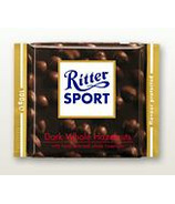 Ritter Sport Dark Whole Hazelnuts Chocolate Bar