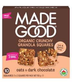 MadeGood Organic Crunchy Granola Squares Oats & Dark Chocolate