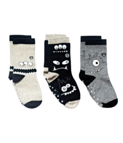 Q for Quinn Socks Monochrome Monsters