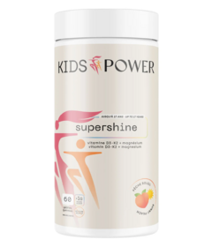 Girl Power Supplements Kids Supershine Vitamin D3+K2+Magnesium Peach