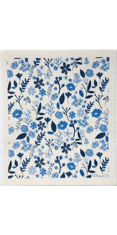 Buy Ten & Co. Swedish Sponge Cloth Floral Blues at Well.ca | Free ...