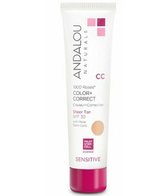 ANDALOU naturals 1000 Roses CC Colour & Correct Cream Sheer Tan Tint SPF 30