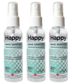 Happy Hand Sanitizer Spray Unscented Bundle