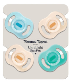 Tommee Tippee Ultra-light Stay Put Pacifier Blue, Green & Yellow