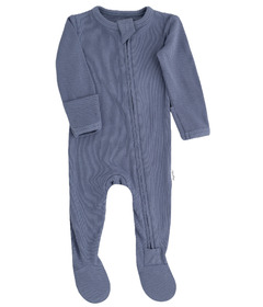 Pip + Phee Ribbed Bamboo Footed Sleeper Coast