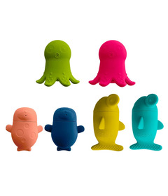 bbluv Buddies Interchangeable Silicone Bath Toys