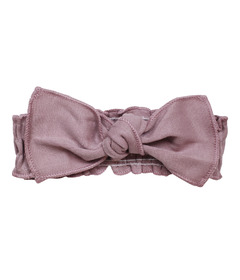 L'ovedbaby Organic Smocked Tie Headband Lavender 