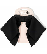 Kitsch Recycled Fabric Bow Hair Clip Noir