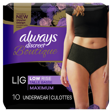 Buy Always Discreet Boutique Low-Rise Postpartum Incontinence