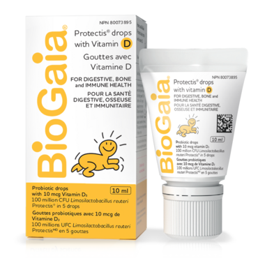 Probiotiques protectis BioGaia gouttes de vitamine d pour bébé, 10 ml