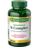 Nature's Bounty Complexe Super B avec Acide Folique + Vitamine C et Biotine