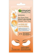 Garnier SkinActive Moisture Bomb Masque en feuille éclaircissant pour les yeux, jus d'orange