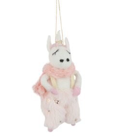 Silver Tree Felt Ornament Unicorn & Plush Coat