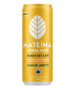 Mateina Sparkling Yerba Mate Mango Key Lime 