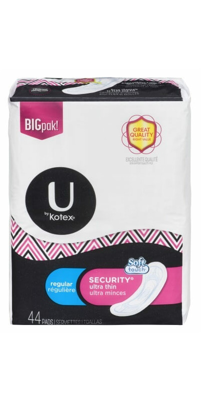  U by Kotex Fitness Ultra Thin Pads with Wings, Regular