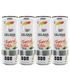 Celsius Energy Drink Tropical Vibe Sparkling Starfruit Pineapple Bundle