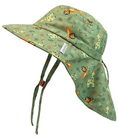 FlapJackKids Sun Hat with Neck Cape Lion Giraffe