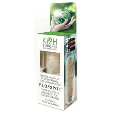 Brush With Bamboo Flosspot Biodegradable Pure Silk Dental Floss Brush With Bamboo Flosspot Biodegradable Pure Silk Dental Floss