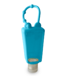 Sariso Mini Silicone Hand Sanitizer Holder with Empty Bottle Light Blue