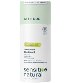 ATTITUDE Plastic-Free Sensitive Natural Deodorant Fresh Apple