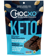 ChocXO ChocKETO Snaps Dark Chocolate, Coconut & Almonds + Sea Salt