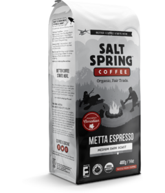 Salt Spring Coffee Metta Espresso Medium Dark Roast Whole Bean Coffee