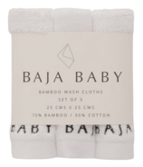 Baja Baby Bamboo Wash Cloths Fresh White