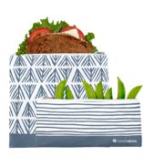 Lunchskins Reusable Zip Bag Set Blue Geo