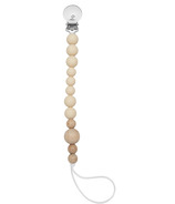 Loulou Lollipop Colour Block Wood + Silicone Soother Holder Beige
